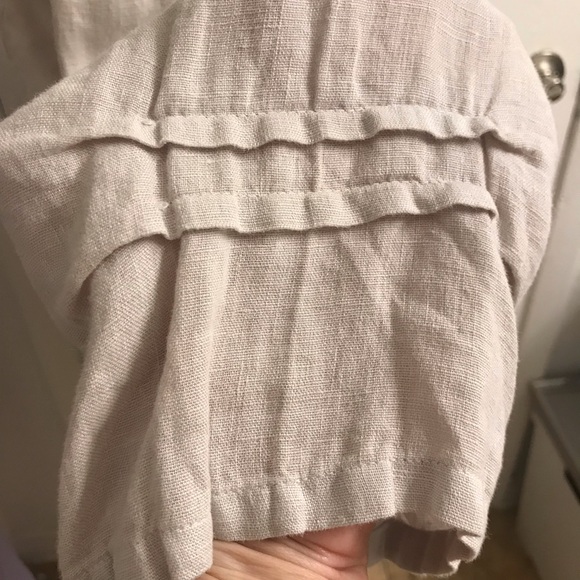 Et’Lois 100% Linen Lagenlook Asymmetric Hem Tunic M - Picture 5 of 9